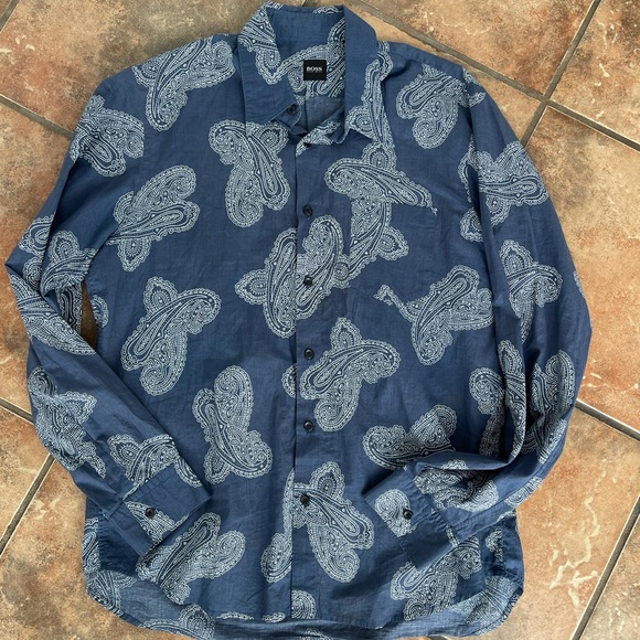 Hugo Boss Mens Paisley shirt - Picture 1 of 5